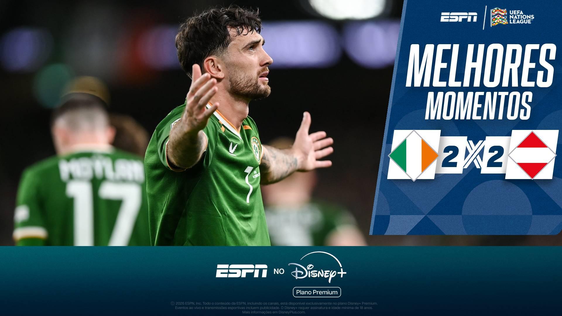 Troy Parrot faz 'gol mais bonito do ano' no empate entre Irlanda x Áustria; VEJA como foi