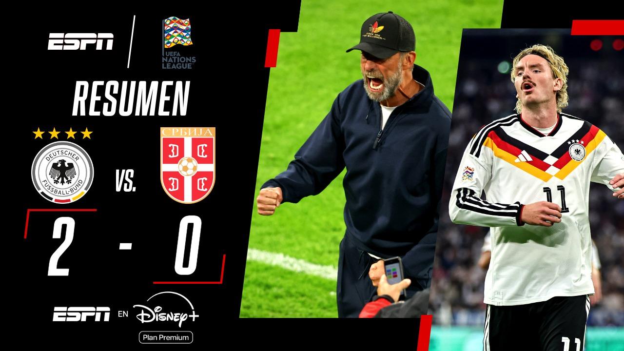 ¡Primer triunfo para la Alemania de Klopp! Dominó y venció 2 a 0 a Serbia