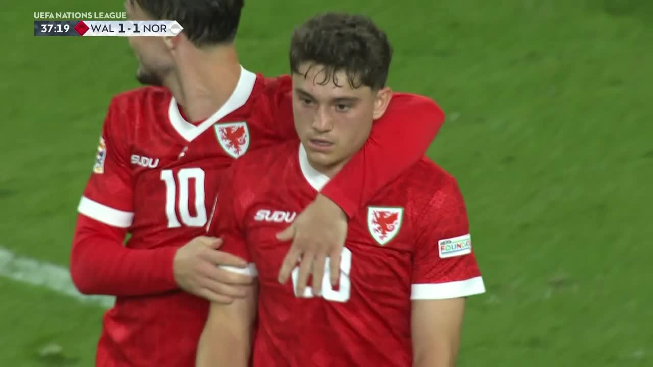 Noruega la perdió en salida y Daniel James empató el partido