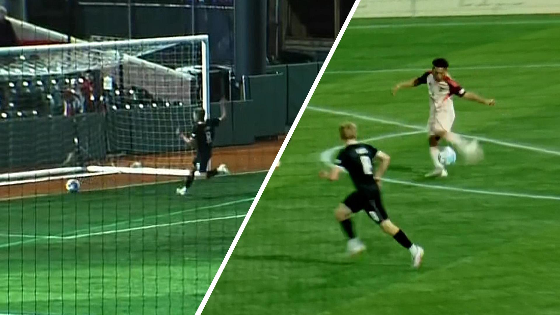 Detroit City's incredible goal from way inside its own half
