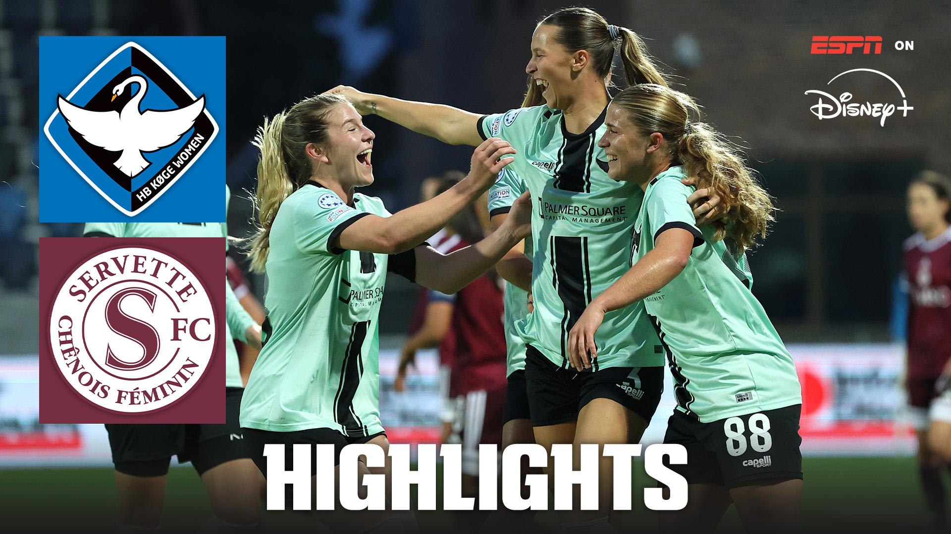 HB Køge put five past Servette in big Women's Champions League win