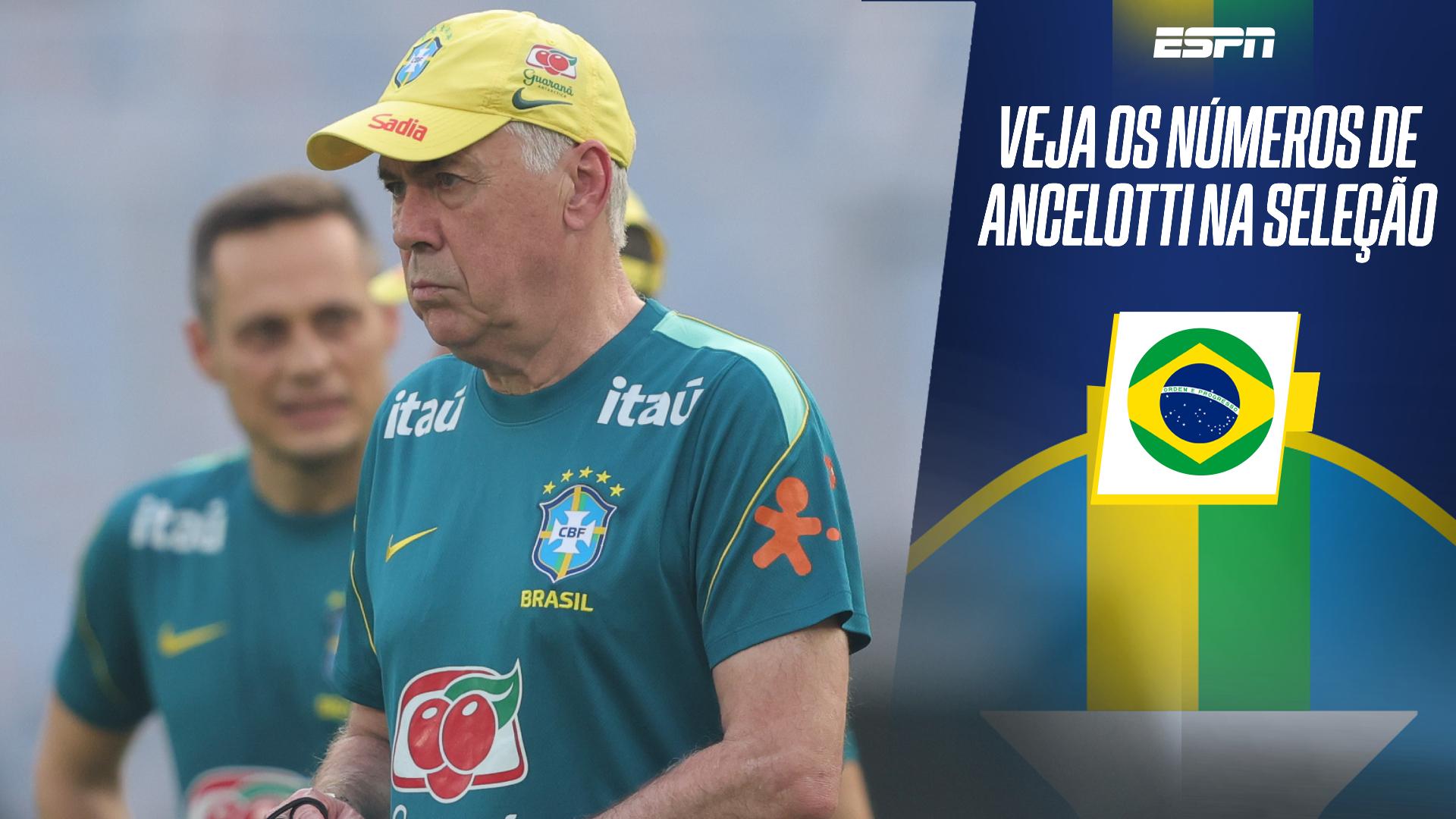 Desempenho ruim? VEJA os números de Ancelotti na Seleção Brasileira