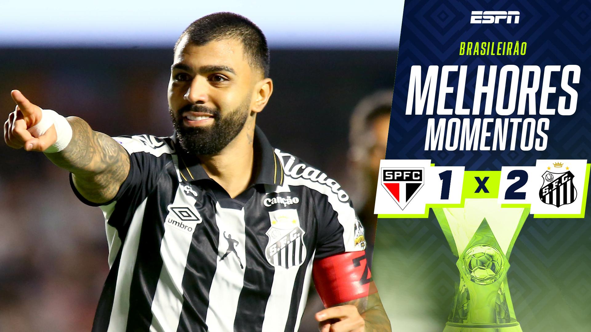 Gabigol faz dois, Coutinho estreia, e Santos vence São Paulo por 2 a 1 no Brasileirão; VEJA como foi