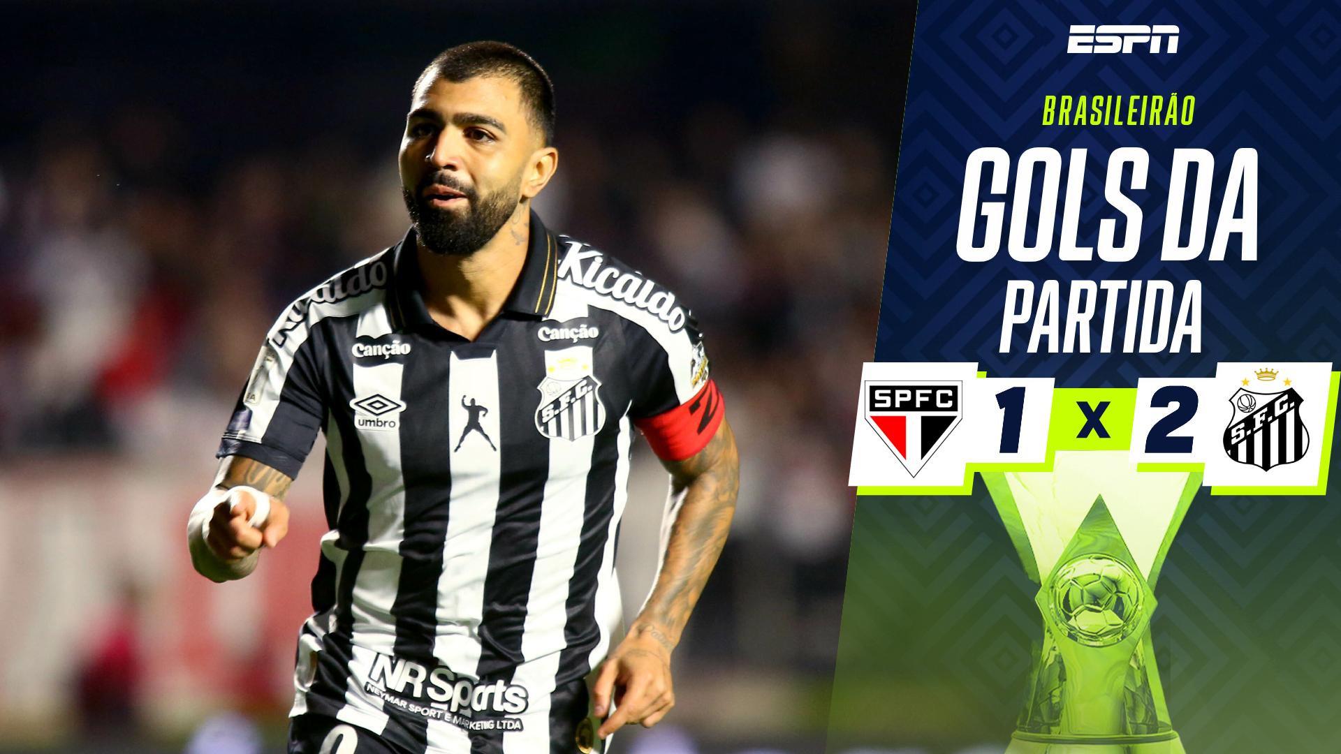 São Paulo 1 x 2 Santos: os gols da virada do Peixe com show de Gabigol