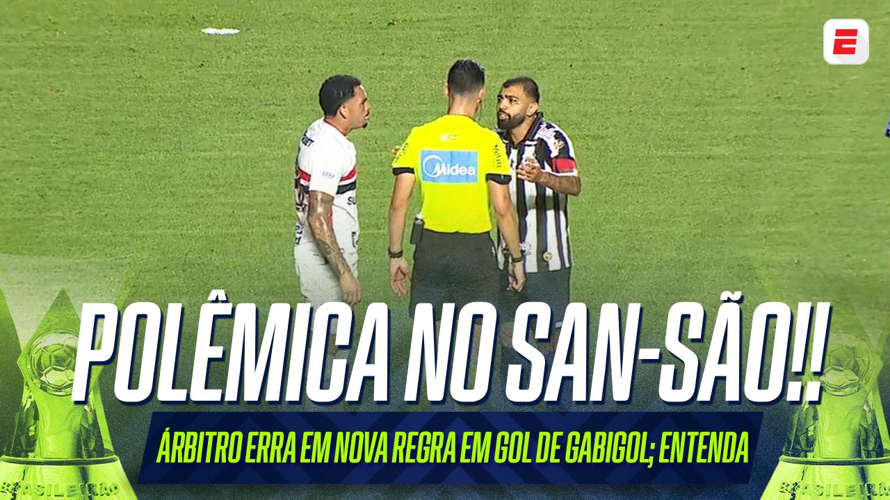 Por que o árbitro errou em nova regra que deixou o São Paulo com um a menos no lance do gol de Gabigol? VEJA
