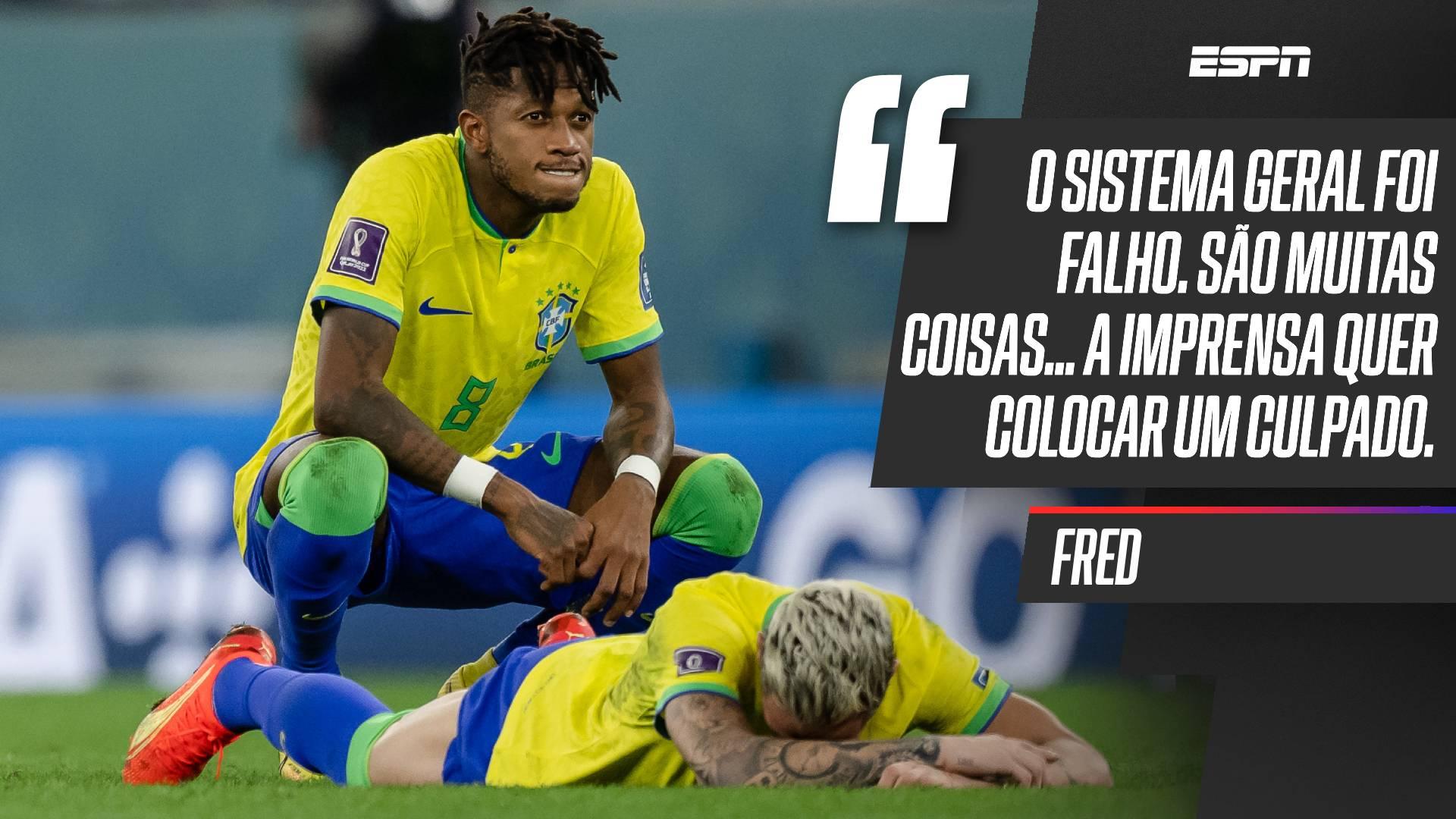 Fred 'elege' derrota mais dolorida entre Copas do Mundo e cita posição de companheiro em 2022: 'Estava mal no lance'