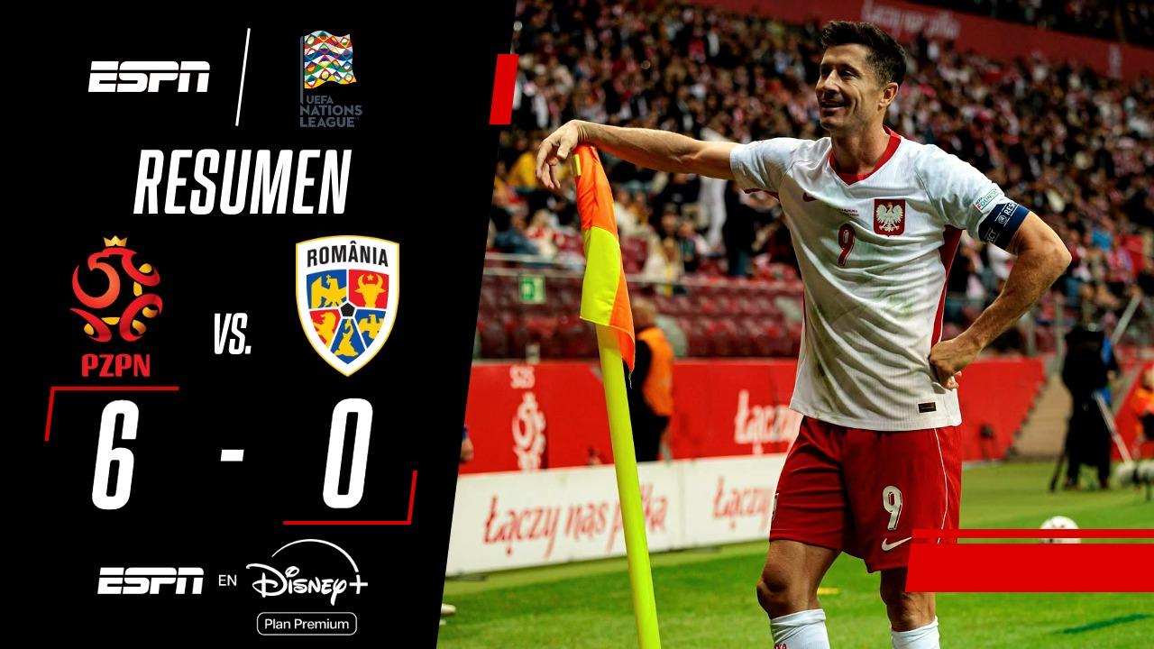 ¡Triplete de Lewandowski y victoria aplastante de Polonia frente a Rumania!