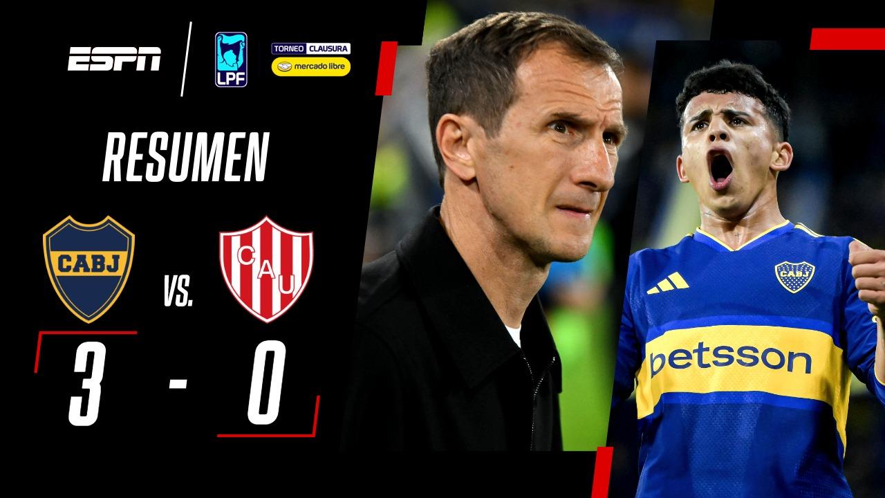 ¡Boca, a paso firme! Doblete de Flores y goleada 3 a 0 frente a Unión