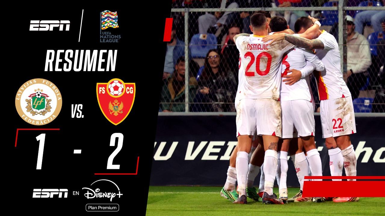 Vasilije Adžić brilló con dos goles en la victoria de Montenegro 2 a 1 contra Letonia