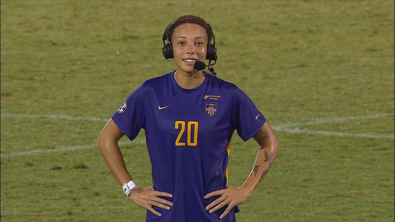 LSU's Ava Galligan credits adrenaline to win over Florida