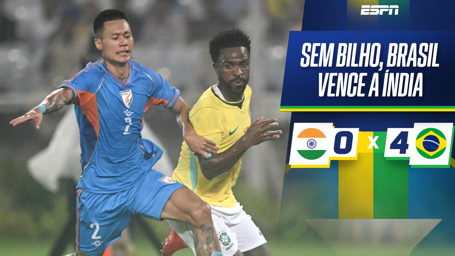 Em ritmo de treino, Brasil vence Índia em jogo pouco empolgante; VEJA como foi
