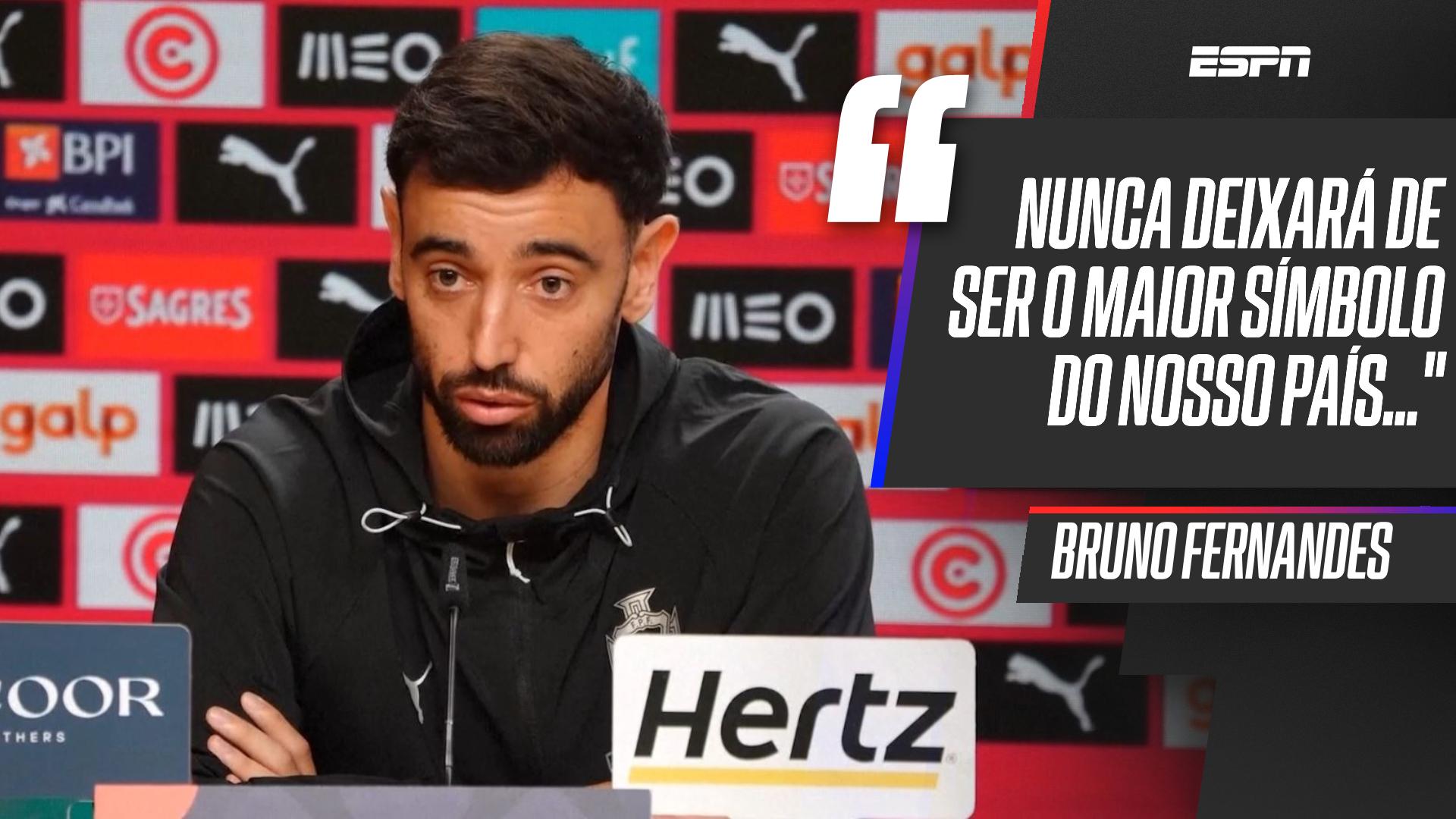 Bruno Fernandes evita entrar em polêmicas sobre Cristiano Ronaldo: 'Tem um lugar reservado no coração de todos os portugueses'