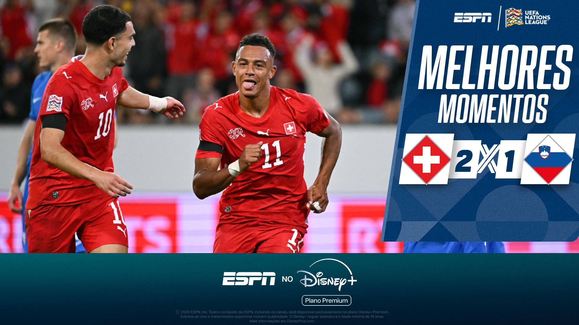 Suíça faz prevalecer mando de campo e vence Eslovênia pela Nations League; VEJA os melhores momentos