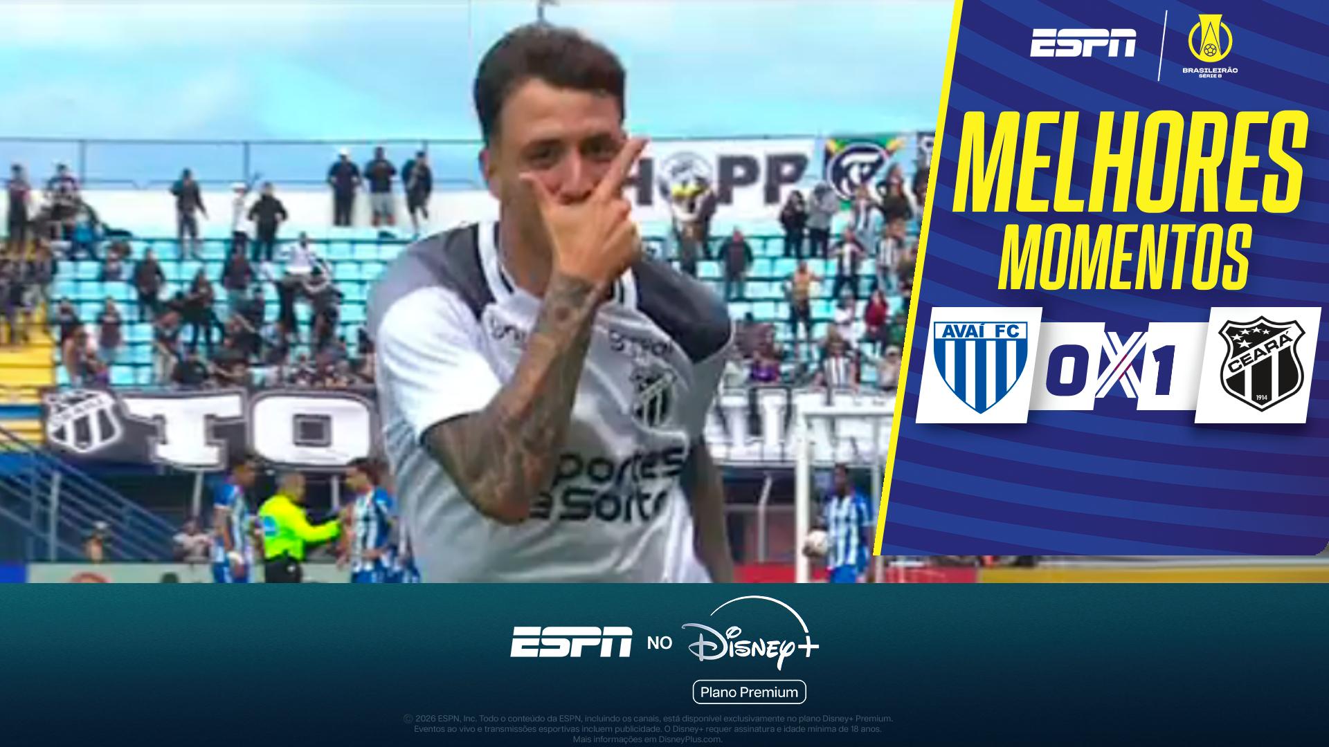 Ceará vence Avaí com gol no 'apagar as luzes' e afunda o Leão da Ilha no Z4; VEJA os melhores momentos