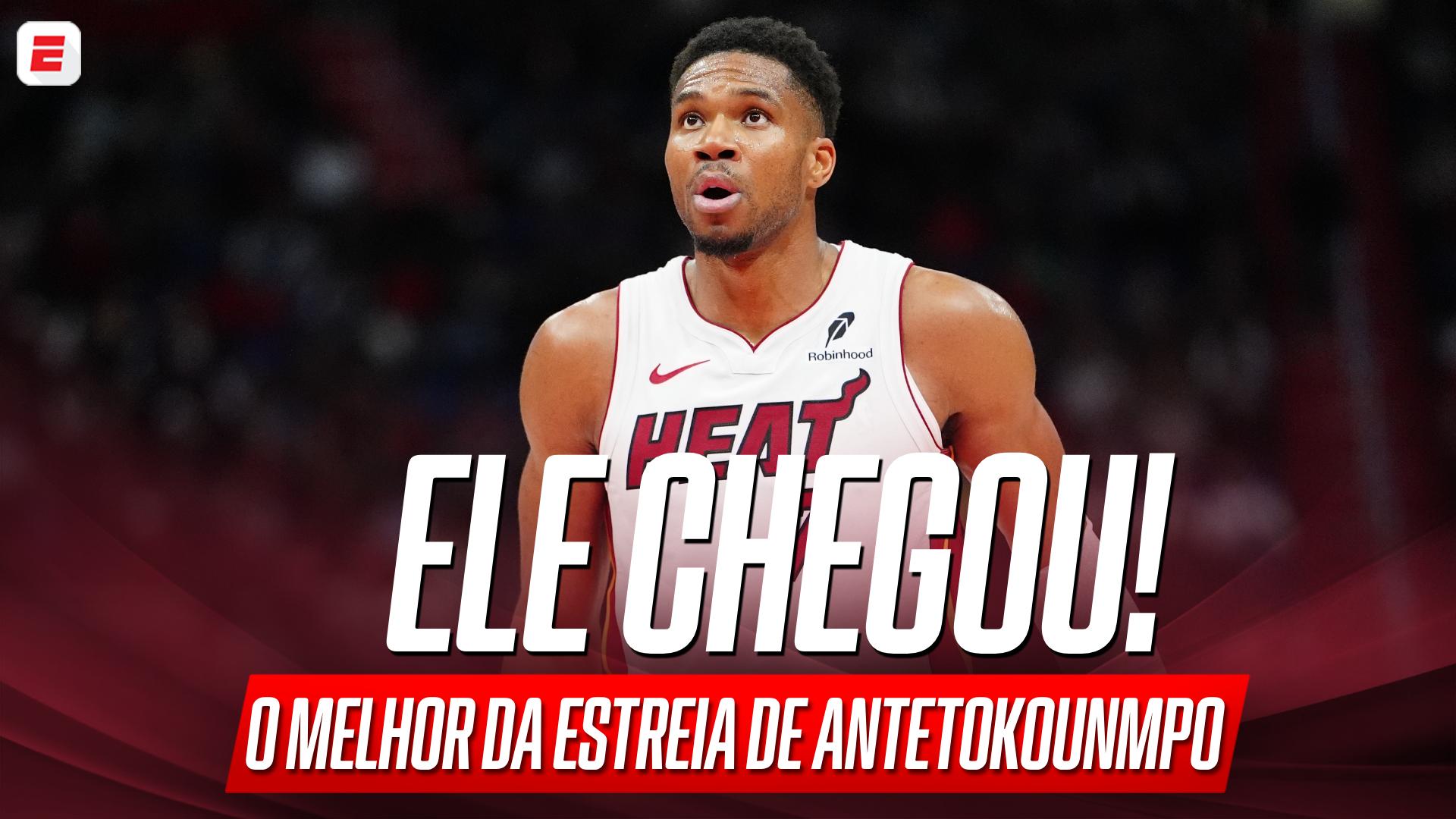 Como foi a estreia de Antetokounmpo pelo Miami Heat? VEJA lances