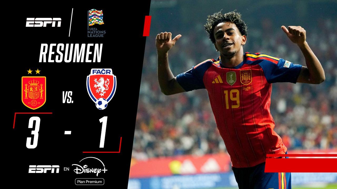 España derrotó a Chequia y sigue con puntaje ideal en la Nations League