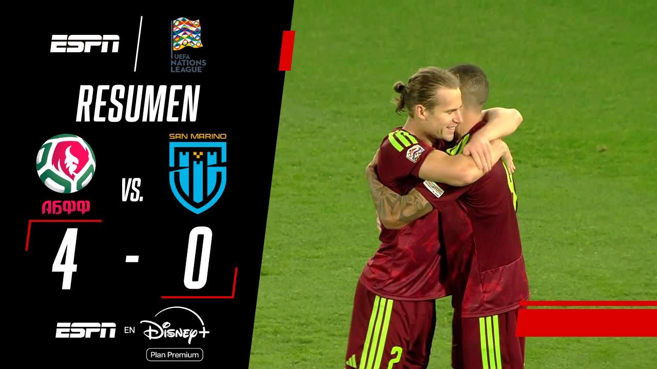 Bielorrusia goleó a San Marino en la Nations League