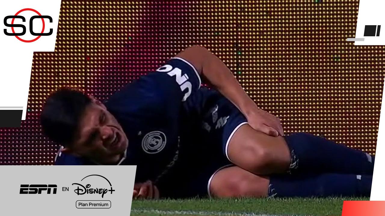 En la última del partido frente a Gimnasia, Salas se rompió el ligamento cruzado