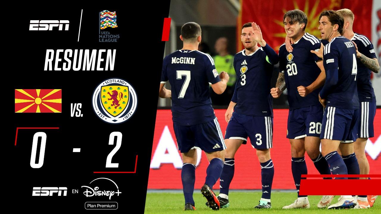 Escocia venció a Macedonia del Norte y sumó en la UEFA Nations League