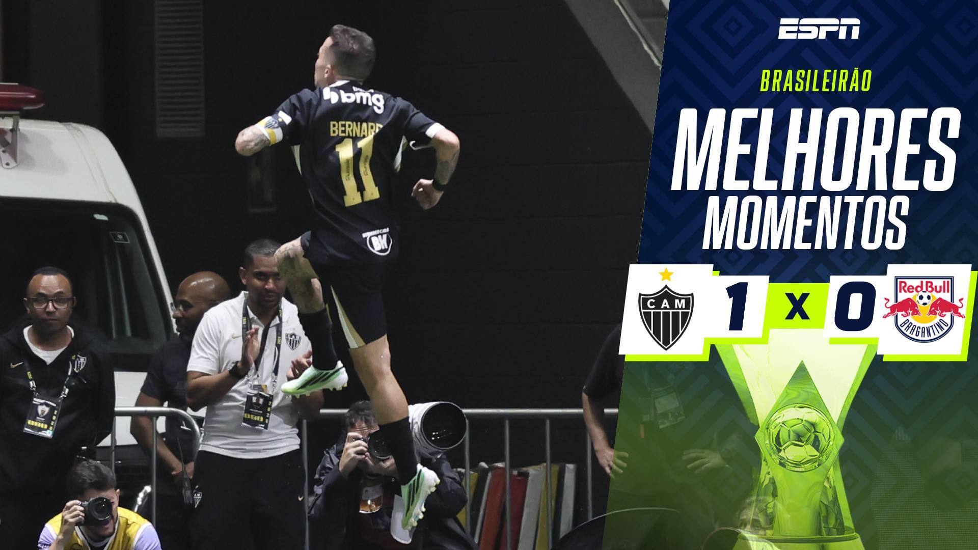 Atlético-MG vence o Bragantino com gol de Bernard e conquista vitória no Brasileirão; VEJA os melhores momentos