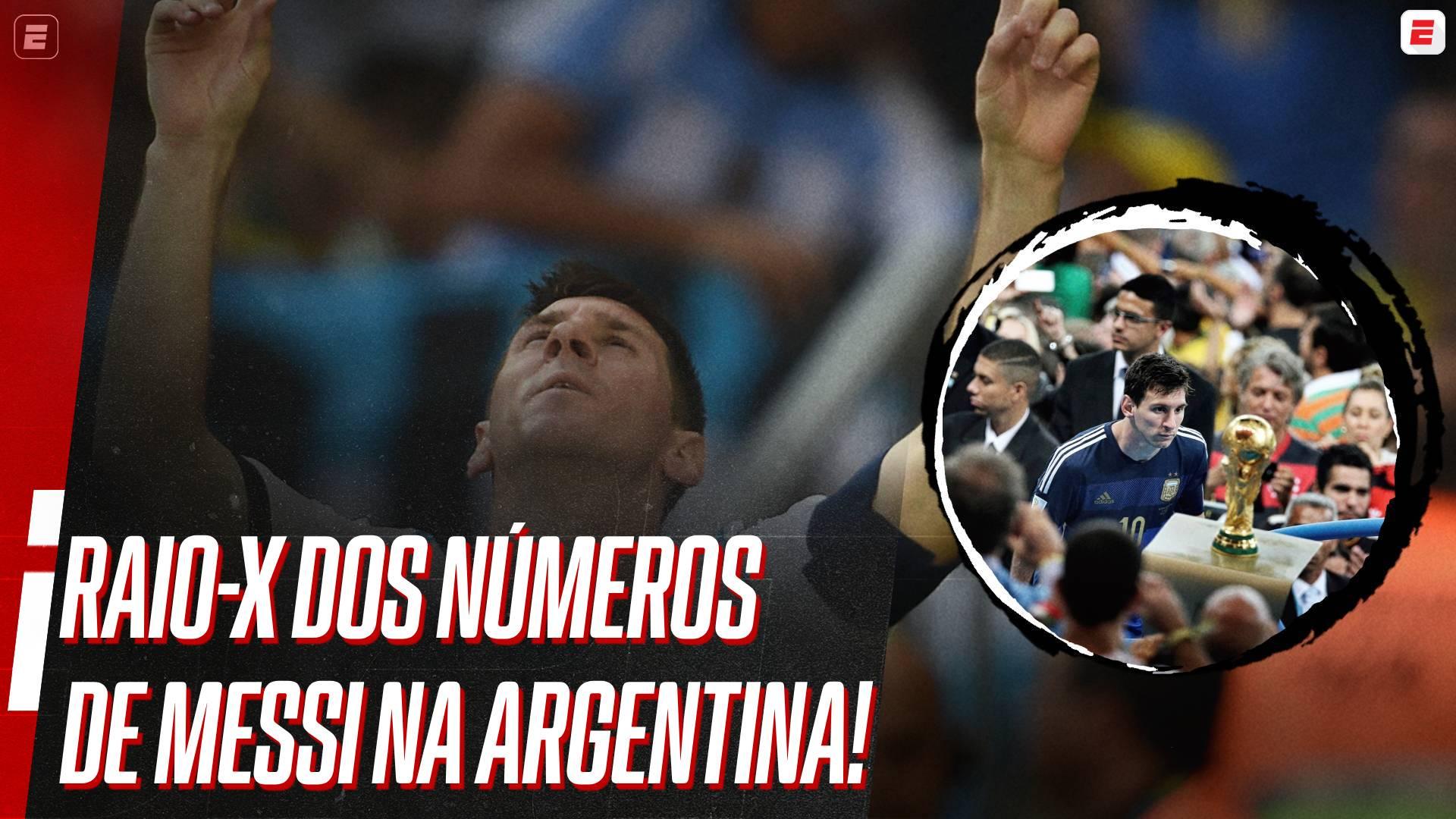 Maior artilheiro da história, capitão do tri da Copa e o sabor amargo dos vices: os números de Messi pela Argentina