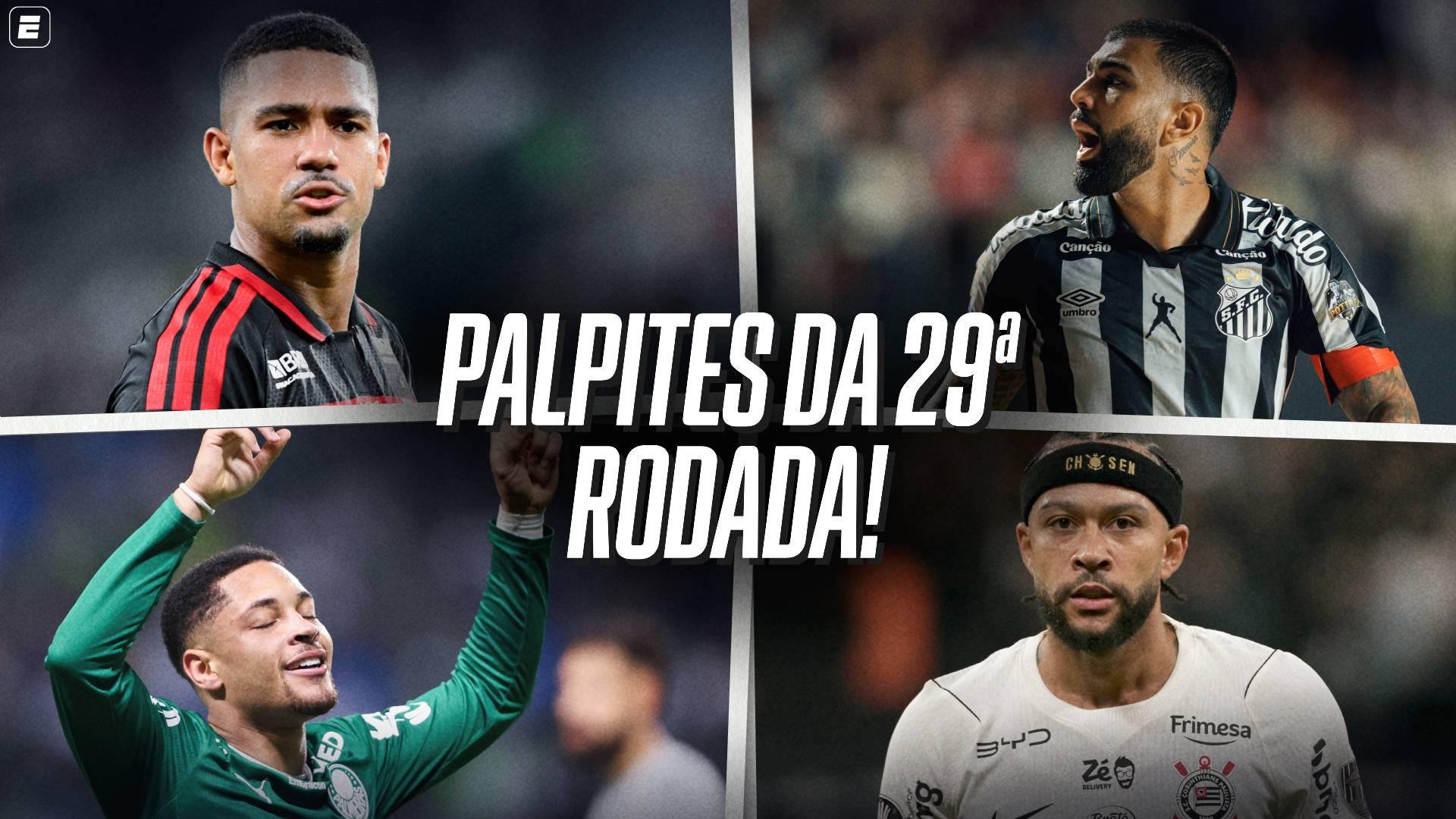 Flamengo visita o empolgado Santos, Corinthians tem confronto direto contra o Z-4 e mais: o PALPITÔMETRO na volta do Brasileirão