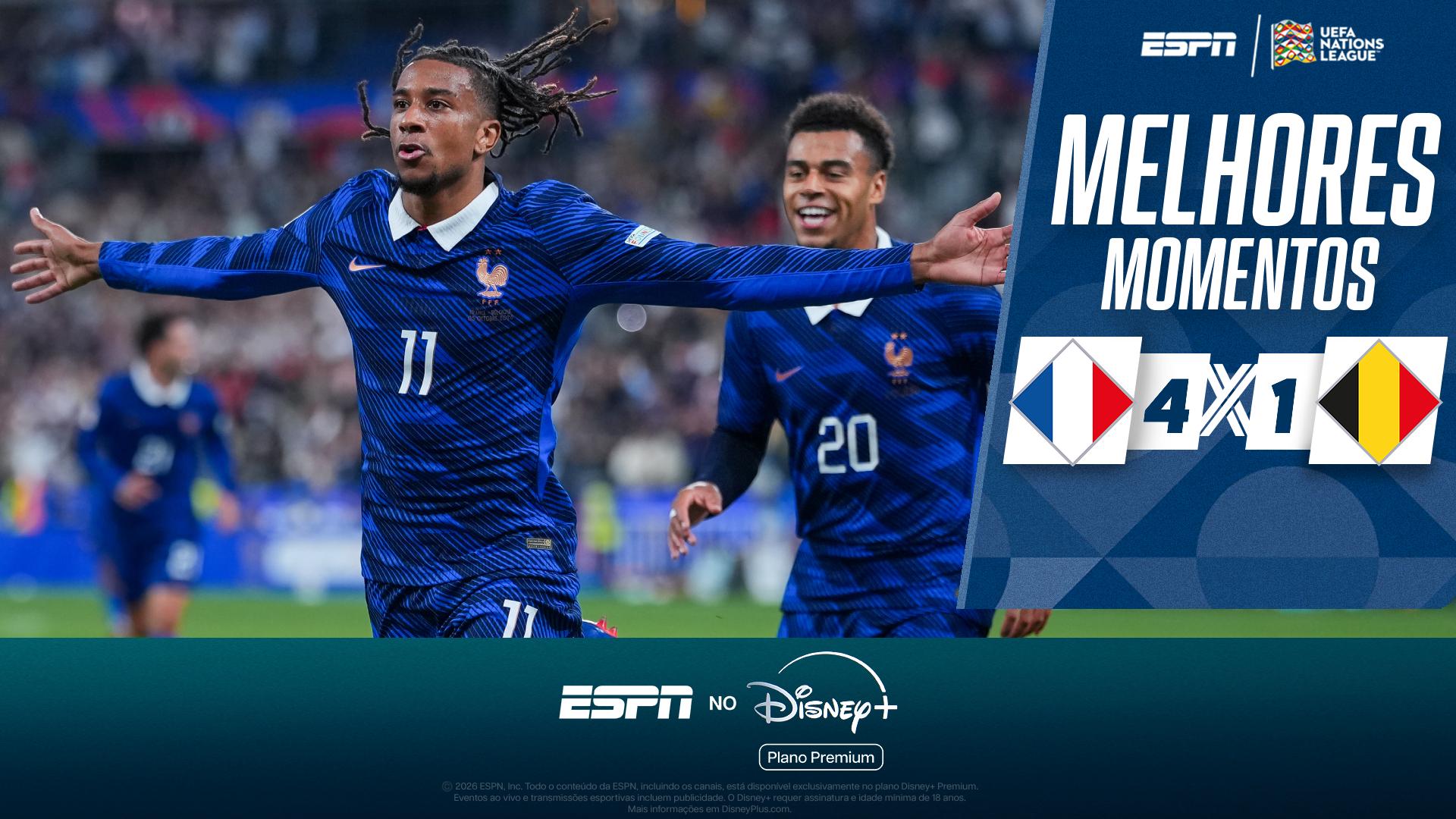 Ataque brilha no segundo tempo, e França goleia Bélgica pela Nations League; VEJA os melhores momentos