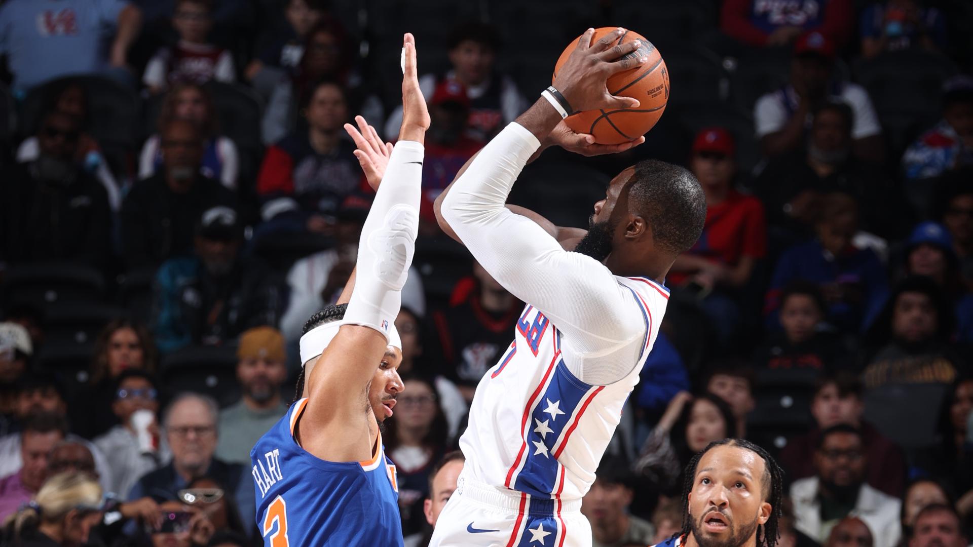 Ele chegou! Jaylen Brown marca primeiros pontos pelos 76ers em amistoso contra os Knicks; VEJA