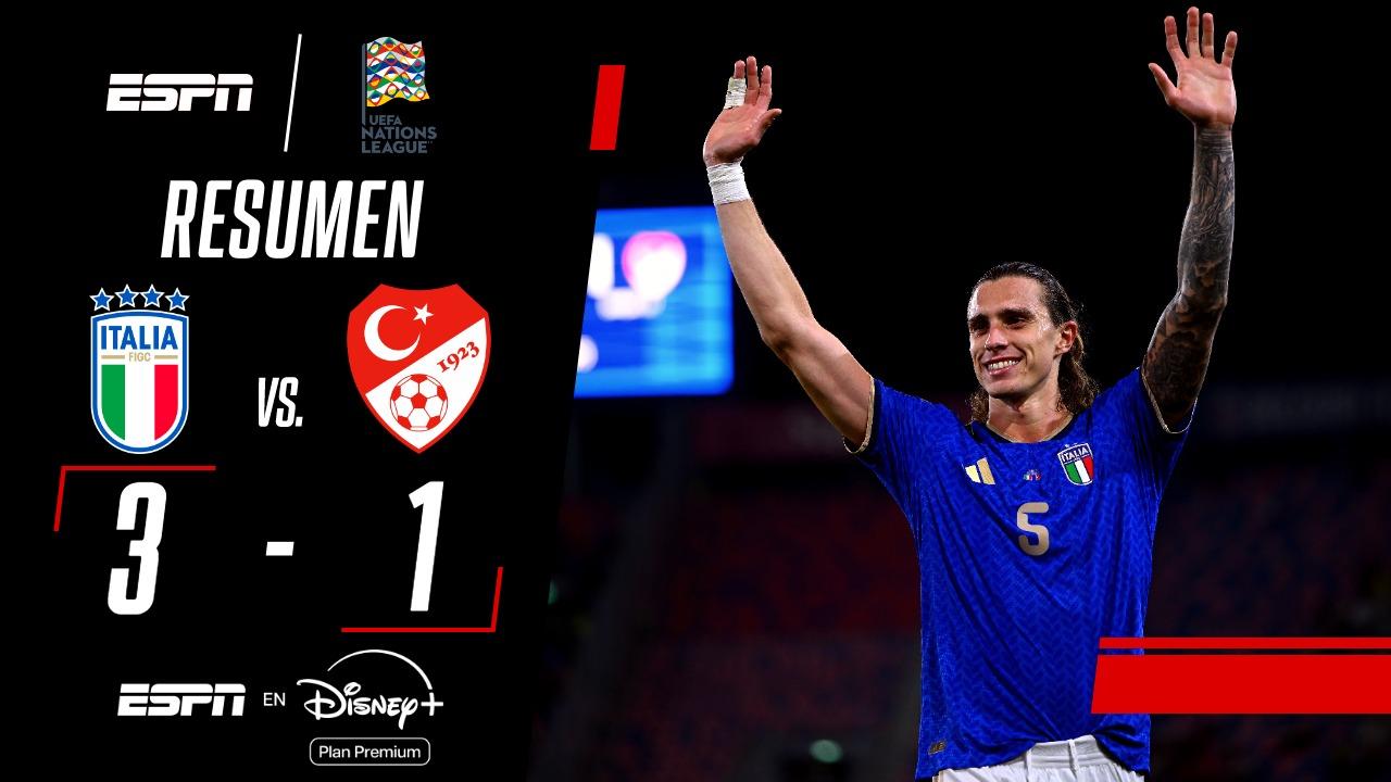 ¡Italia le ganó 3-1 a Turquía en la UEFA Nations League!