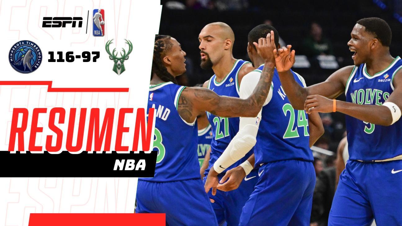 Anthony Edwards marca el ritmo y los Timberwolves dominan a Milwaukee