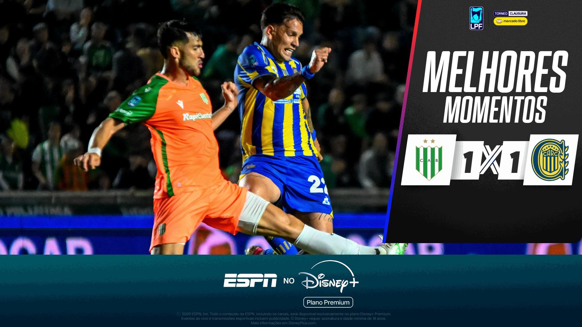 Banfield 1 x 1 Rosario Central no Campeonato Argentino: VEJA os melhores momentos