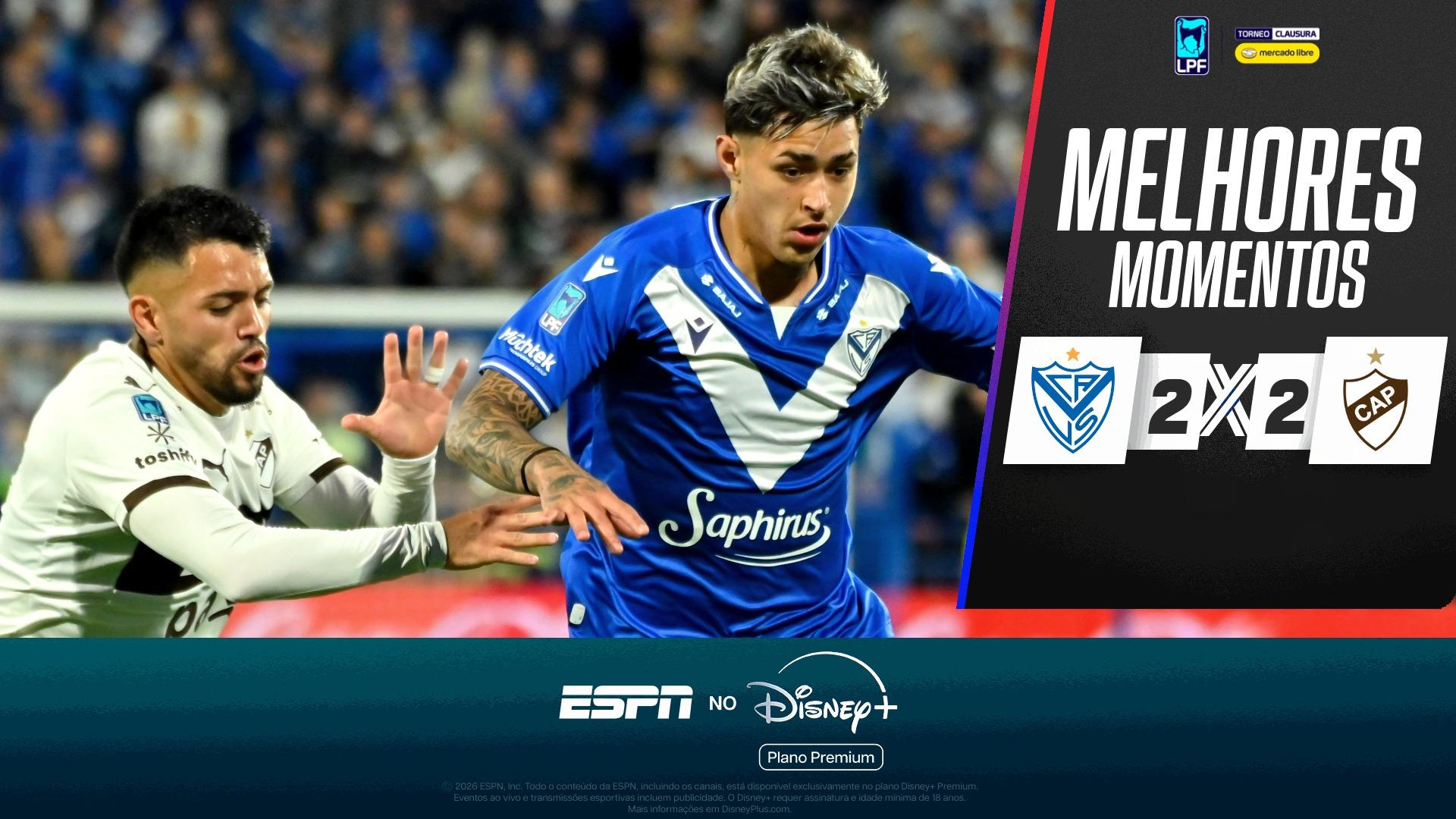 Vélez Sarsfield 2 x 2 Platense no Campeonato Argentino: VEJA os melhores momentos