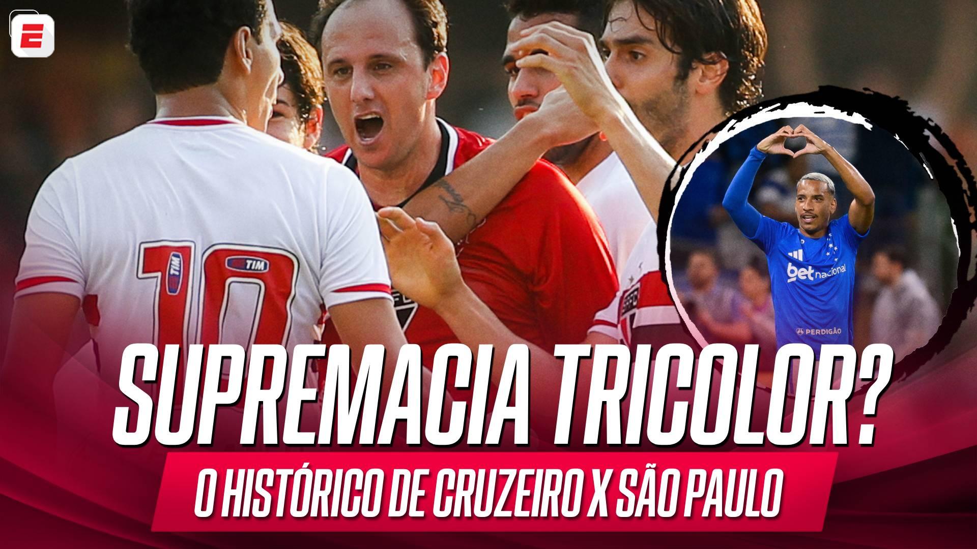 Cruzeiro é 'freguês' do São Paulo? Veja o retrospecto do confronto direto entre os times
