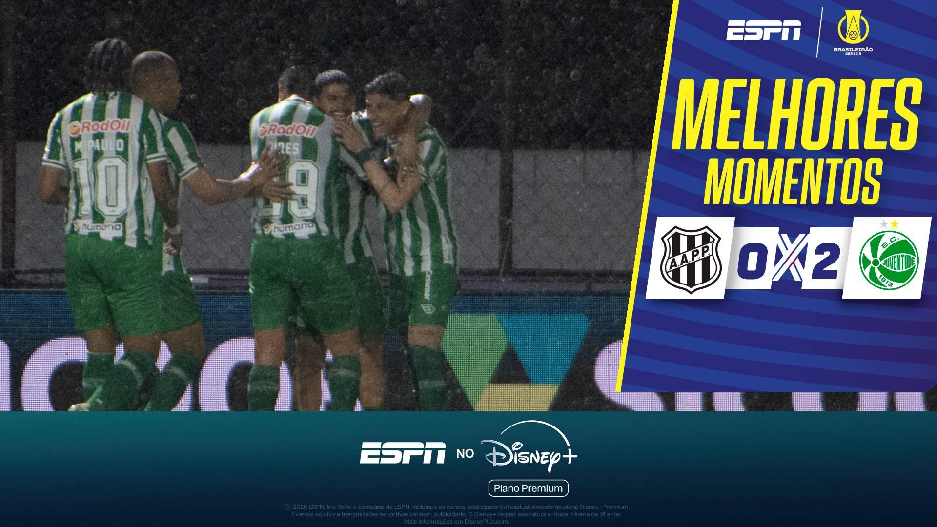 Juventude vence a Ponte Preta com direito a golaço e aumenta drama da Macaca na Série B; melhores momentos