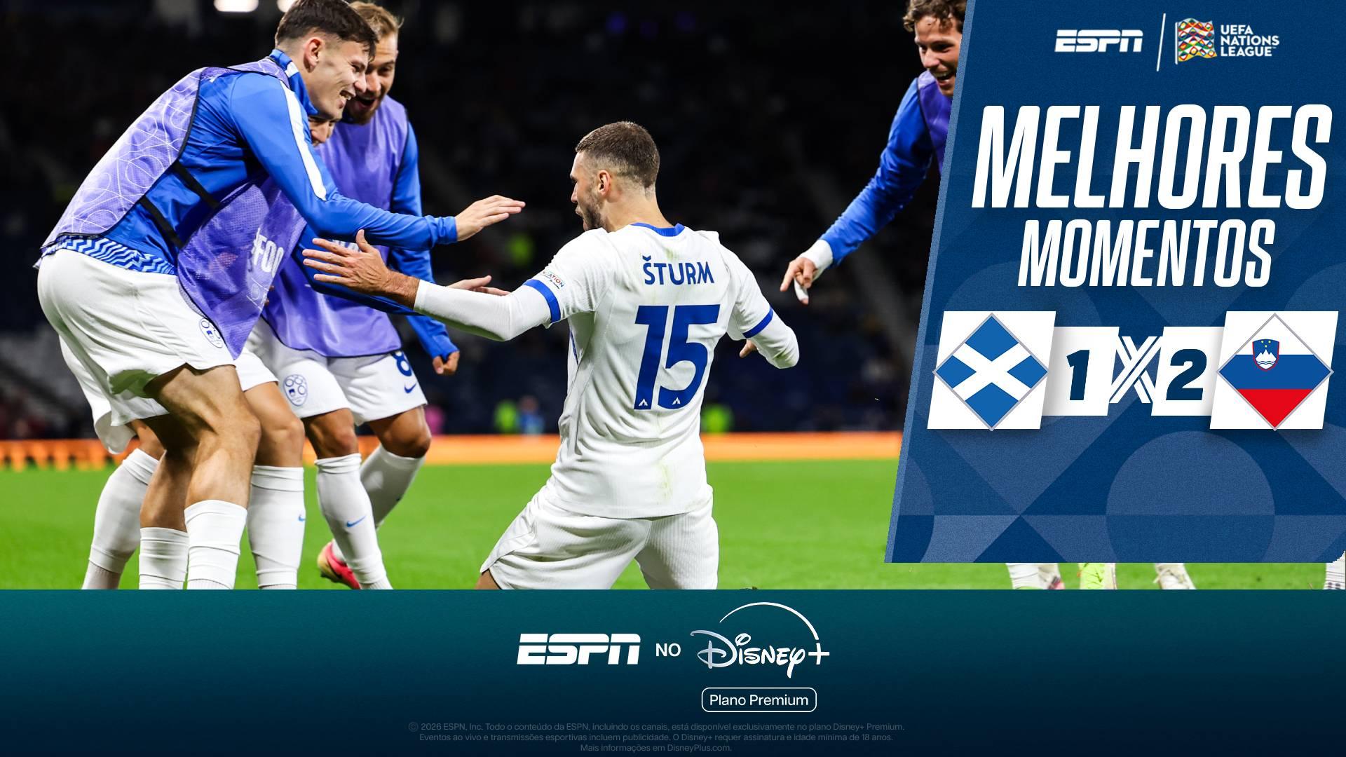 Eslovênia vira sobre a Escócia fora de casa e vence confronto direto na Nations League; veja melhores momentos
