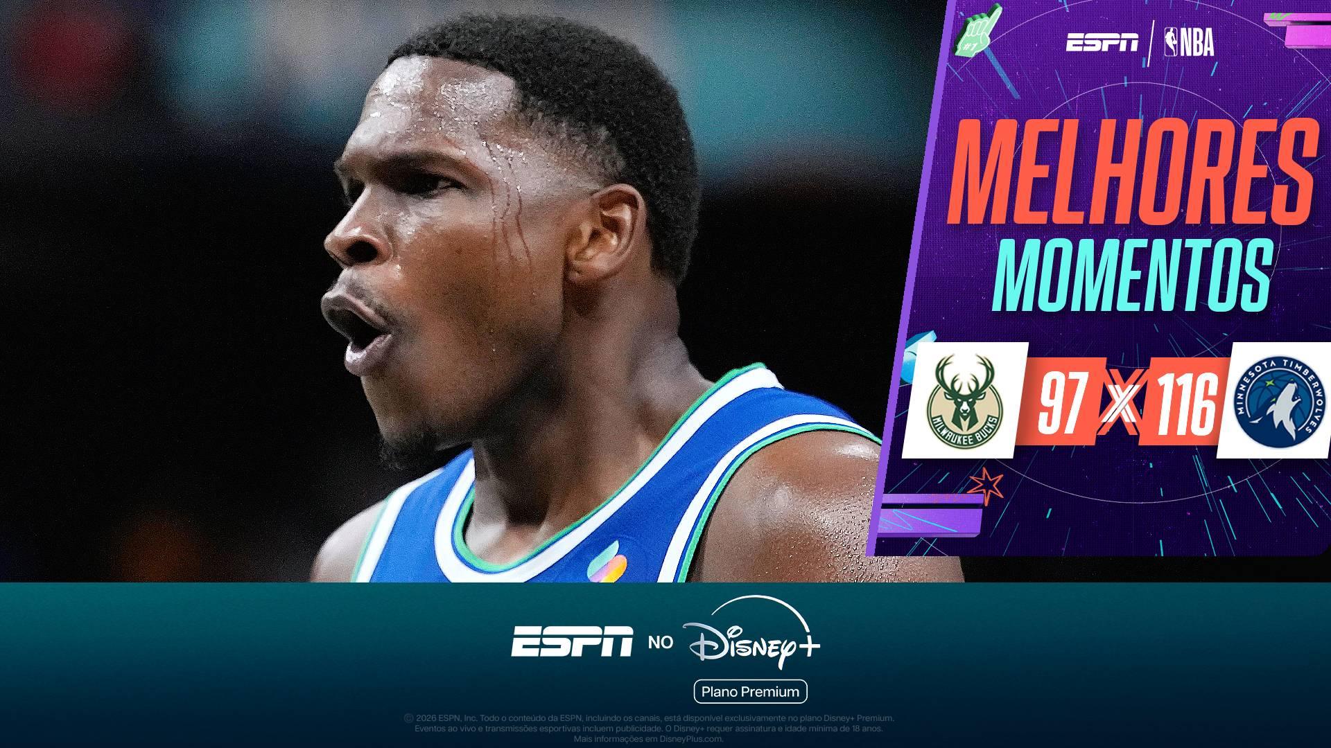 Timberwolves dominam os Bucks em primeiro compromisso da pré-temporada da NBA