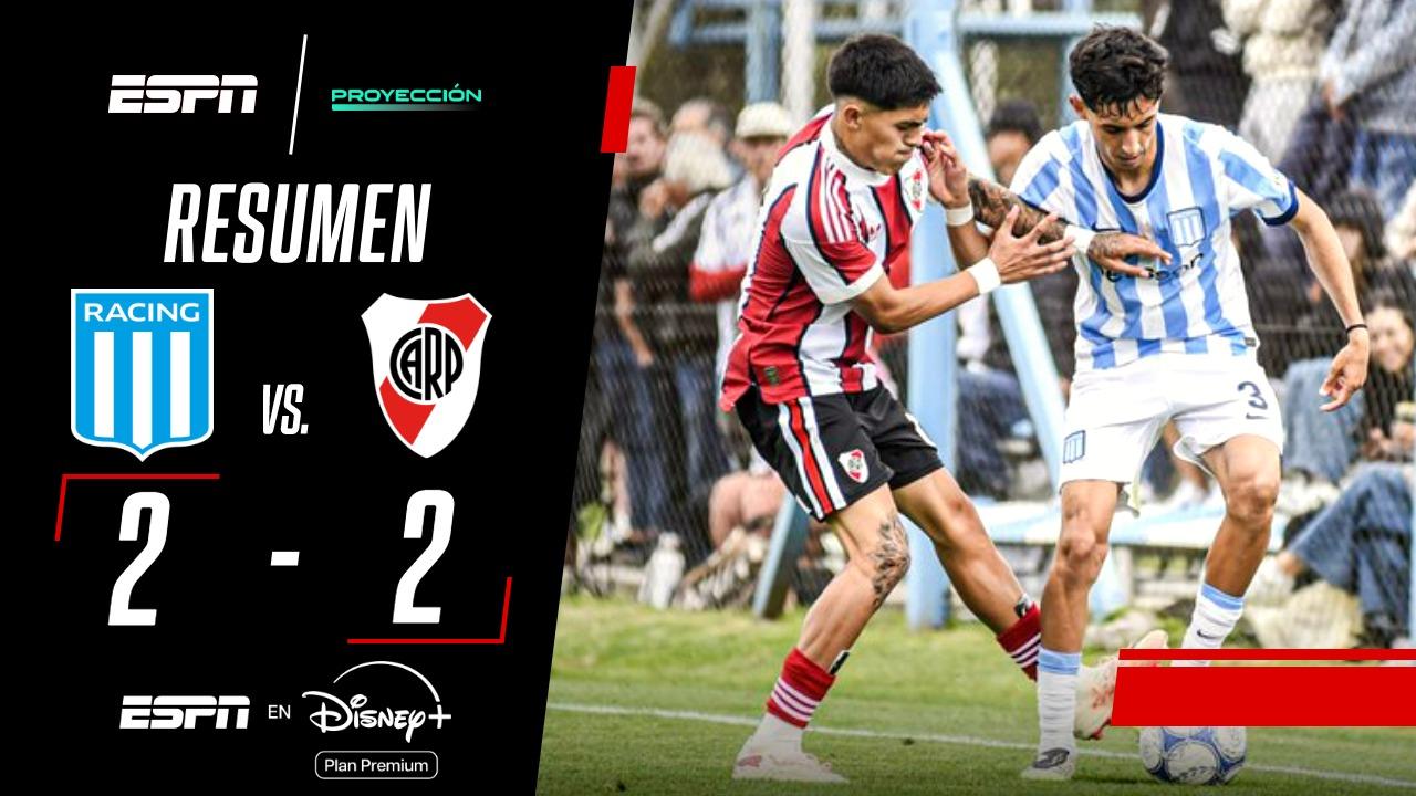 En un partidazo, igualaron Racing y River en Reserva