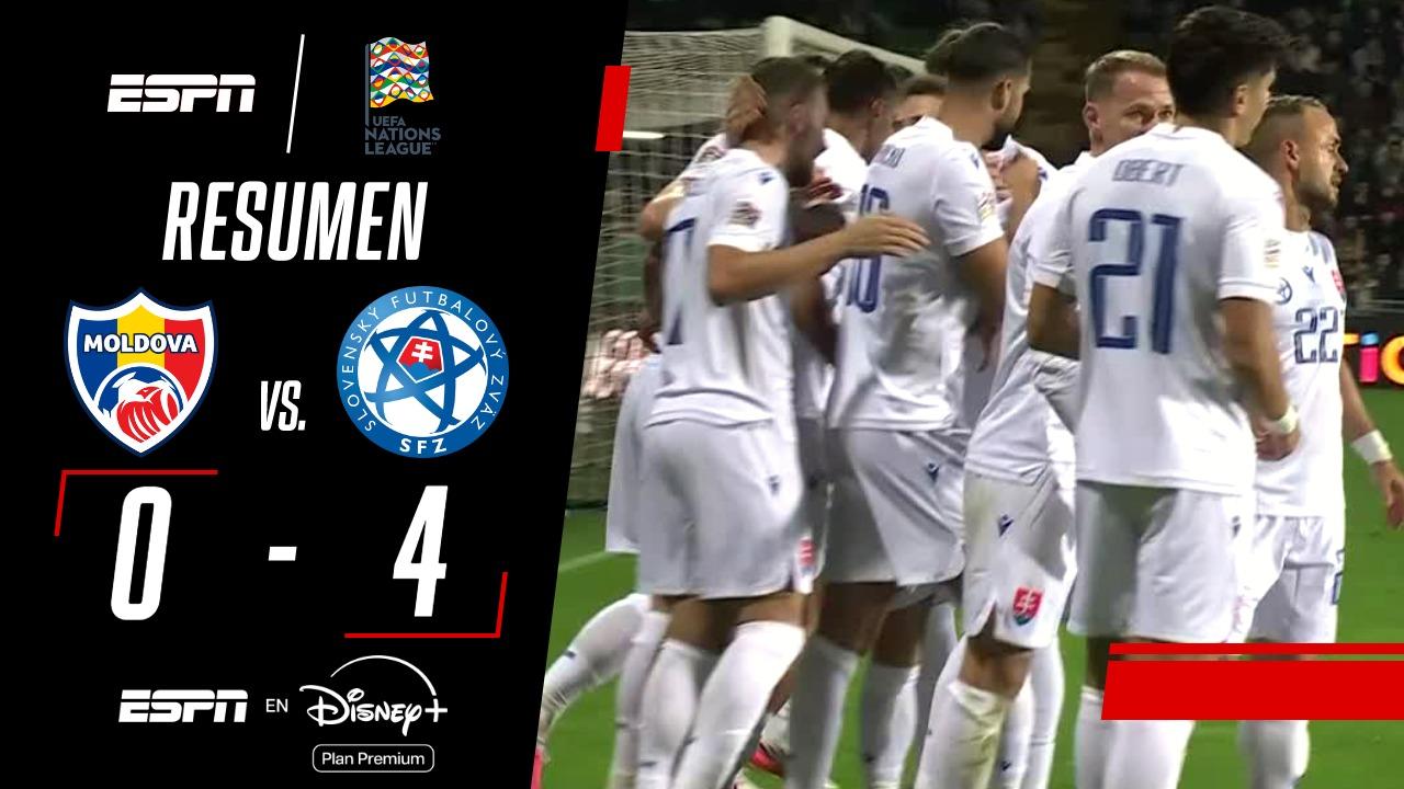 Eslovaquia goleó a Moldavia por la UEFA Nations League