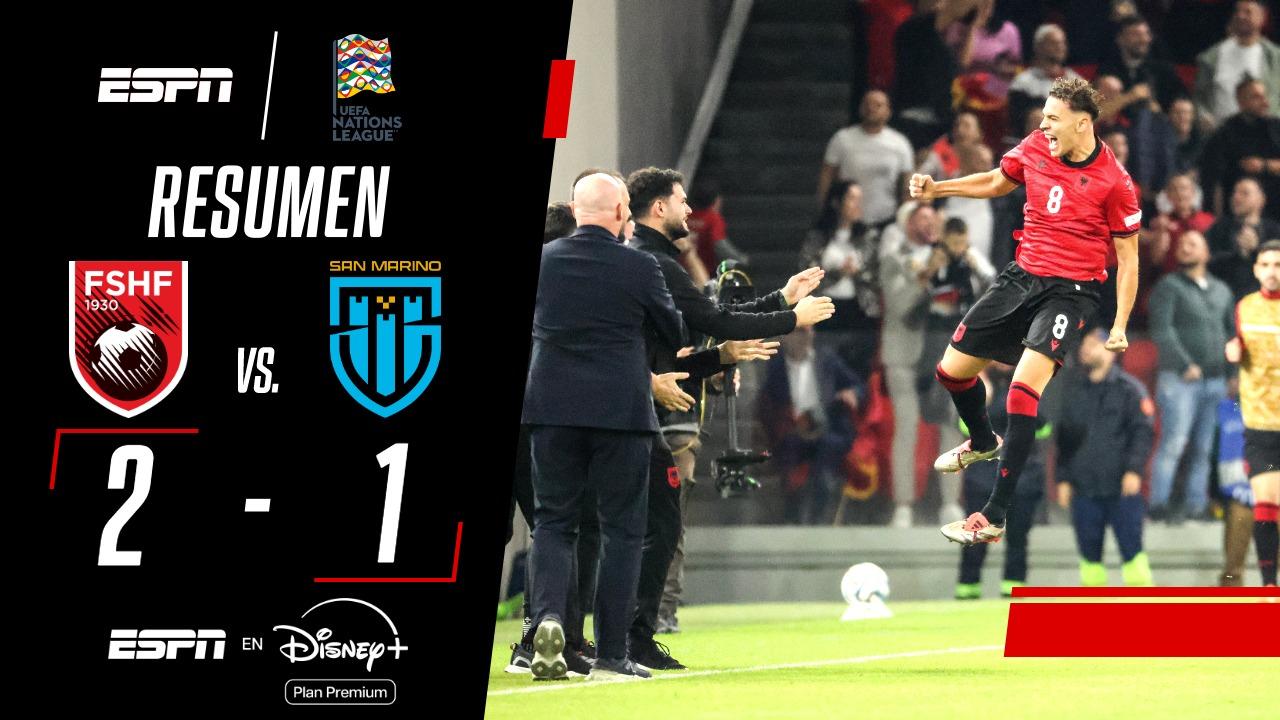 ¡Albania lo ganó en la última, complicó a San Marino y es líder en la Nations League!