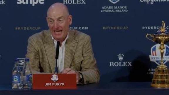 Furyk: Americans are 'underdogs' at 2027 Ryder Cup
