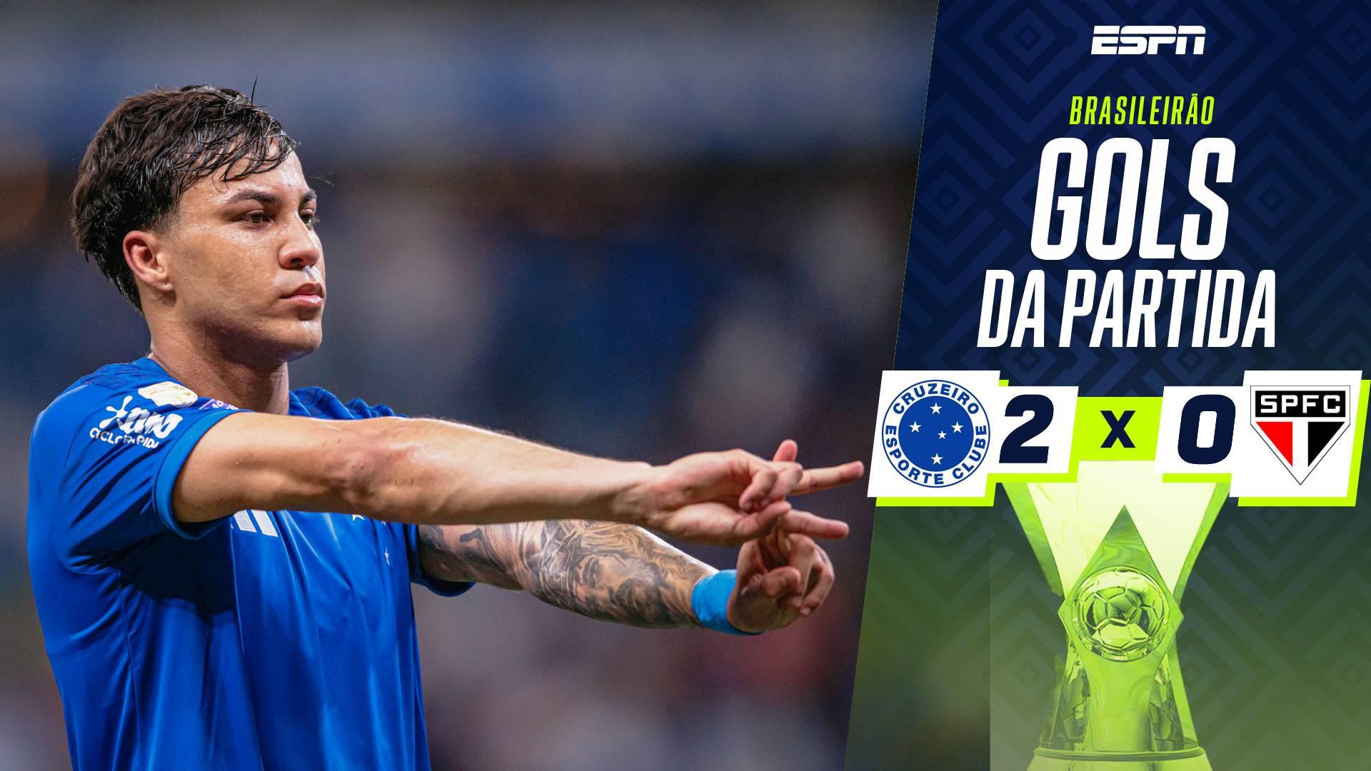 Cruzeiro vence o São Paulo e entra no G-4 do Brasileirão; VEJA os gols