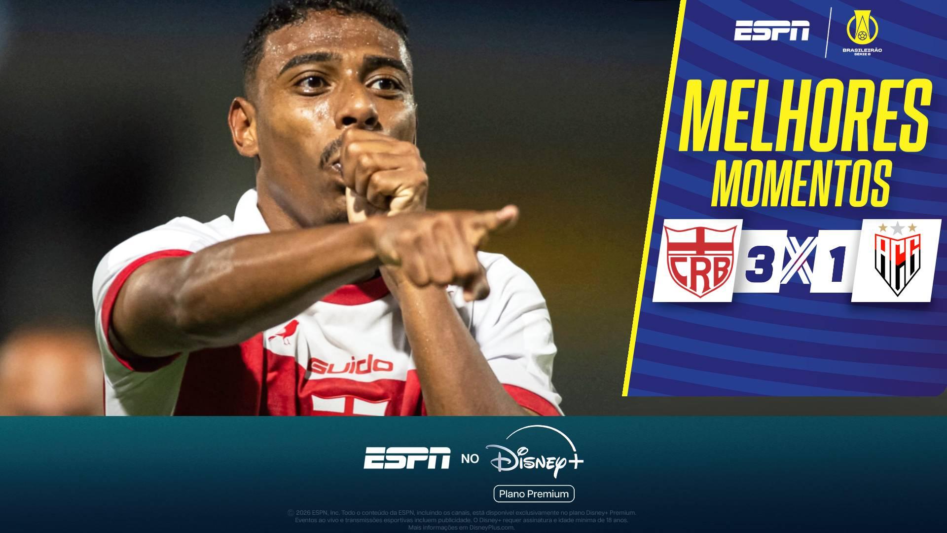 CRB atropela o Atlético-GO e embola briga pelo G6 da Série B