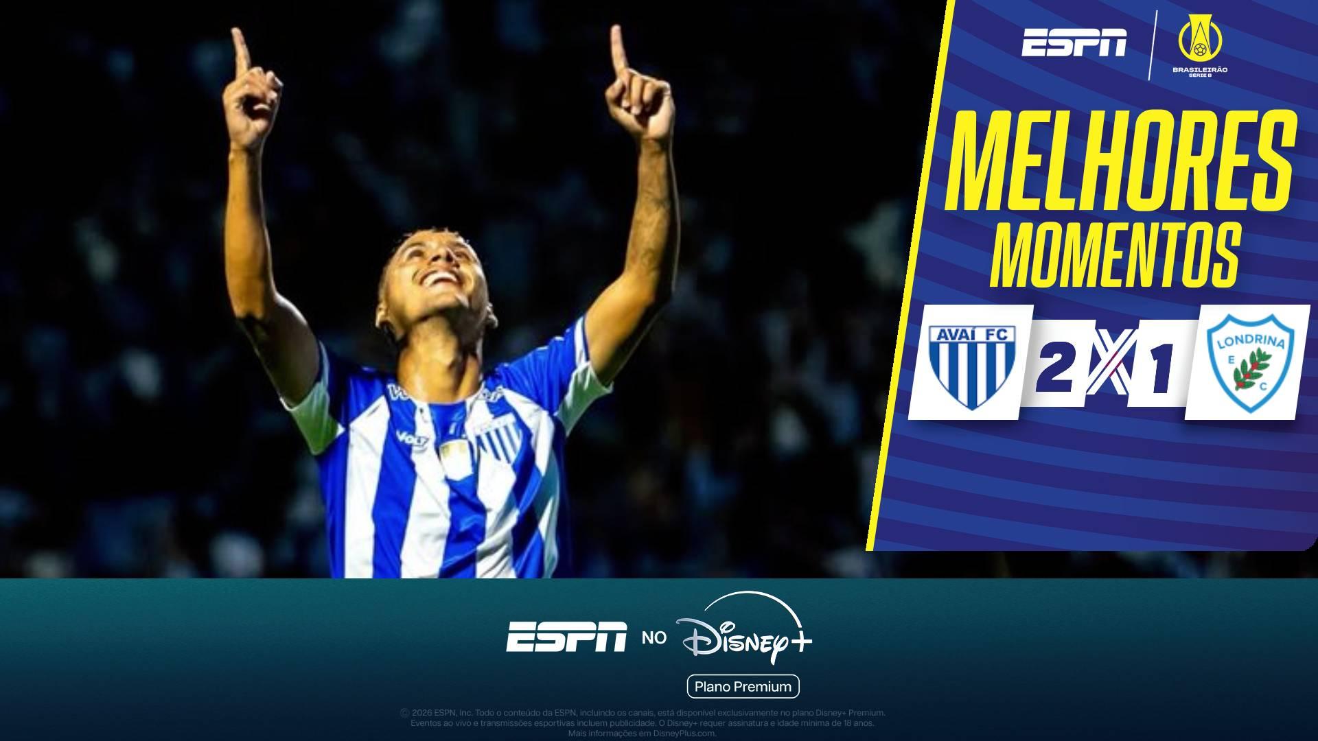Avaí vence o Londrina e reage na Série B; VEJA os melhores momentos