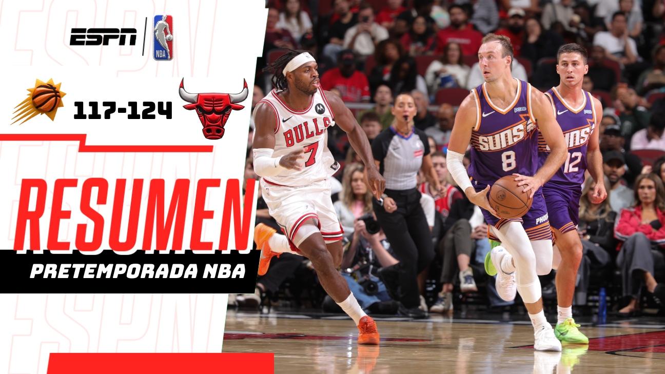 Bulls remontan ante Suns y firman un triunfo de autoridad en pretemporada