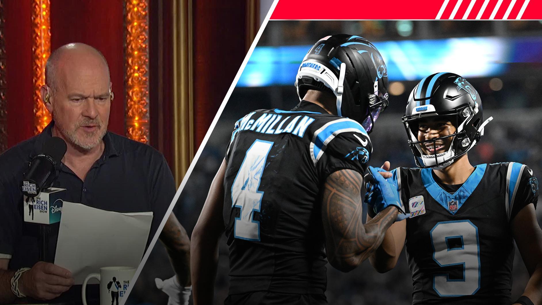 Tetairoa McMillan to Rich Eisen: Bryce Young is easy to connect with