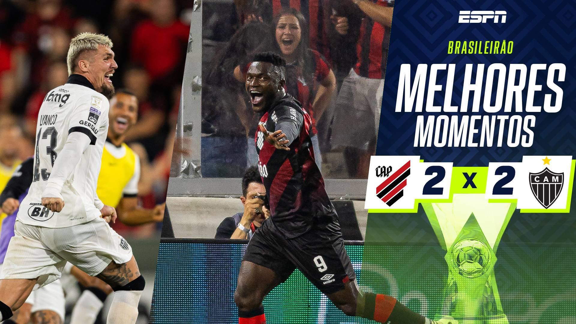 Lyanco dá 'presente', mas decide no fim, e Atlético-MG busca empate contra o Athletico-PR no Brasileirão; VEJA como foi