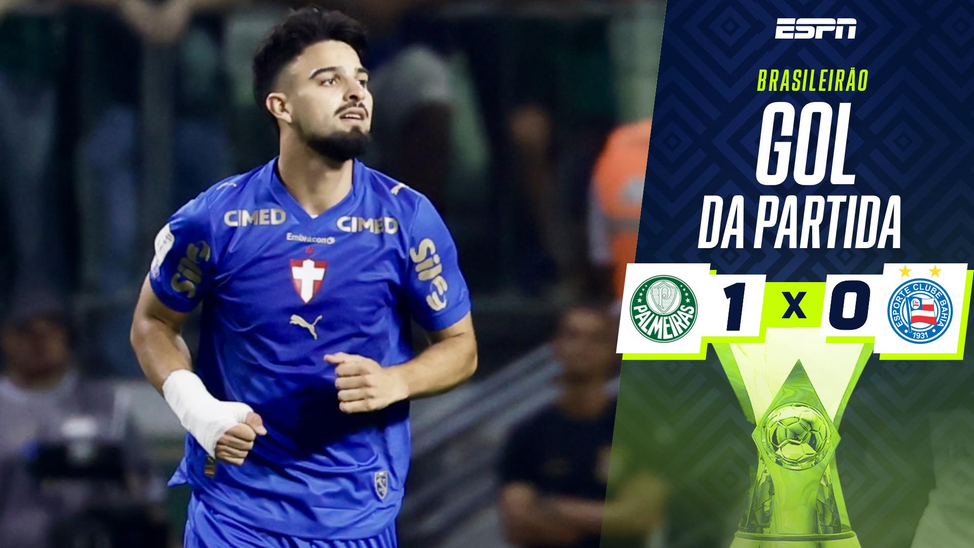 O gol de Flaco que fez o Palmeiras vencer o Bahia e encostar na liderança do Brasileirão; VEJA