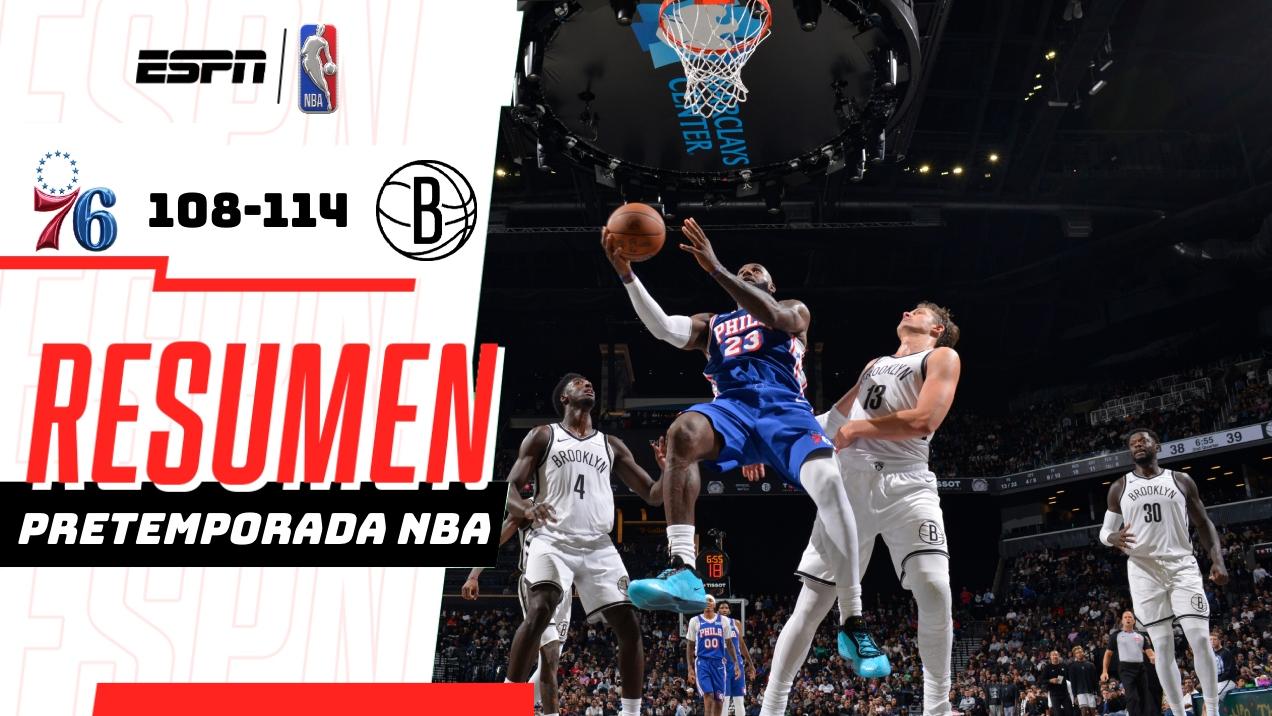 Nets despegan en el tercer cuarto y resisten la reacción de 76ers