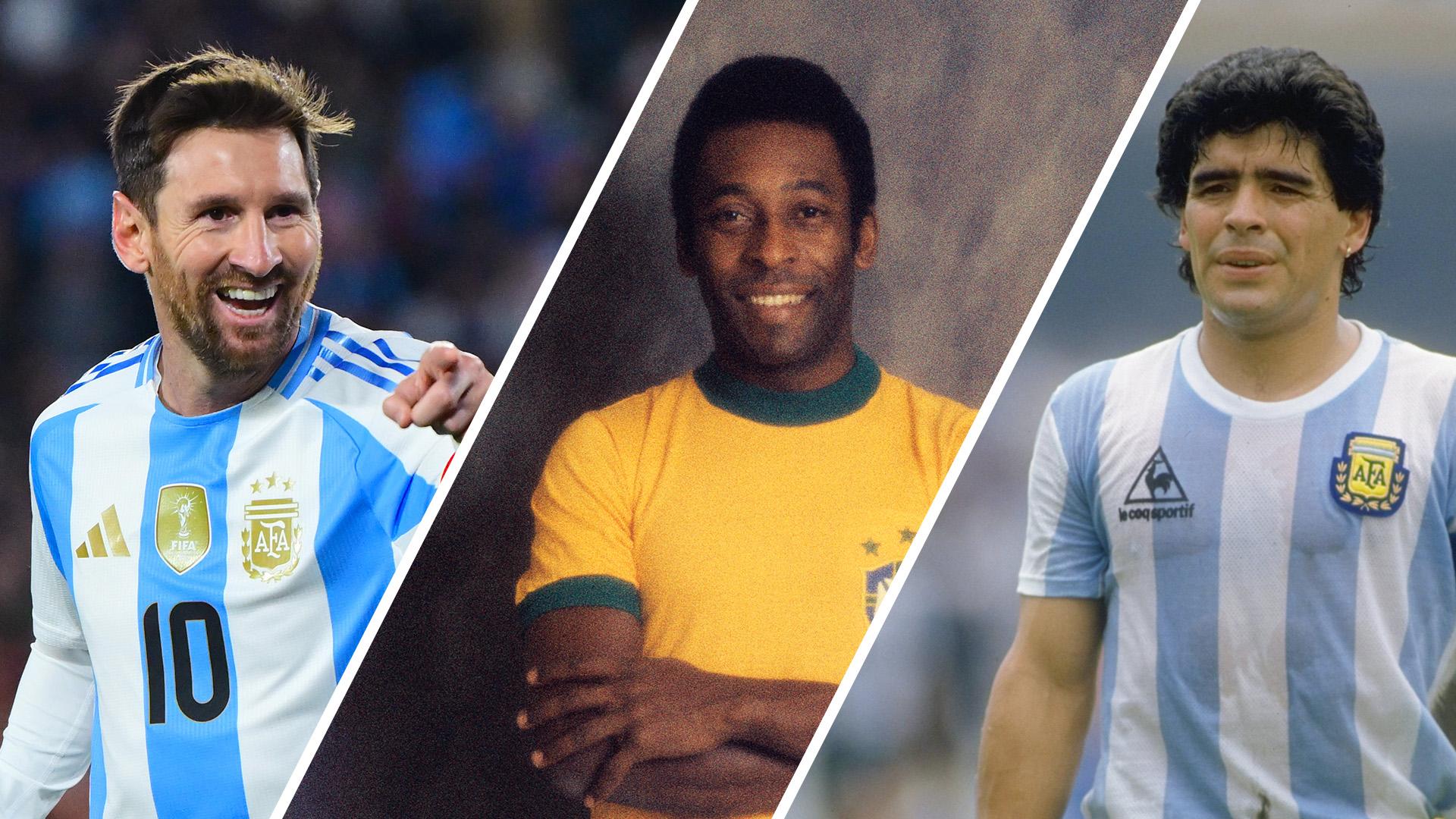 Where does Messi rank in the top five players of all time?