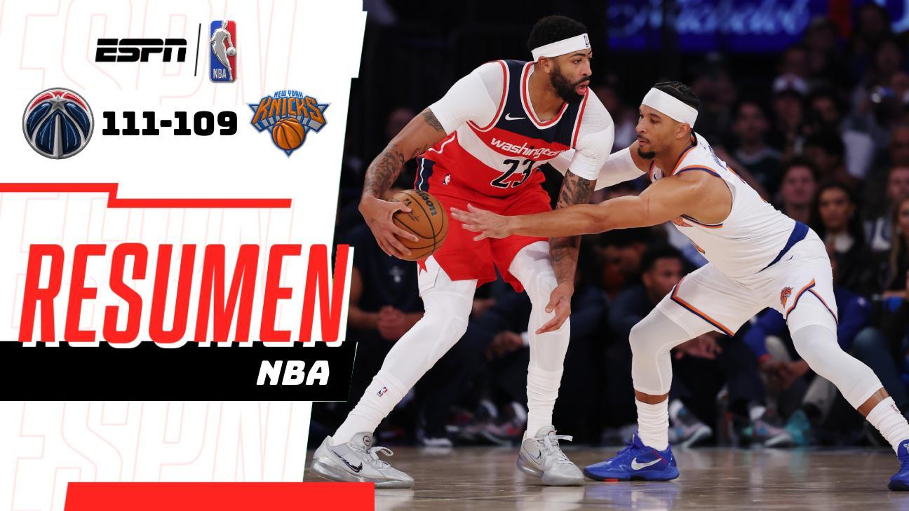 Wizards derrotan a los campeones con Anthony Davis como protagonista